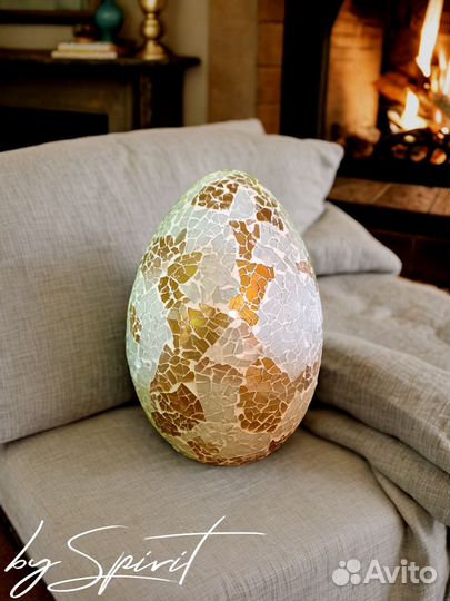 Светильник Яйцо Белое Золото