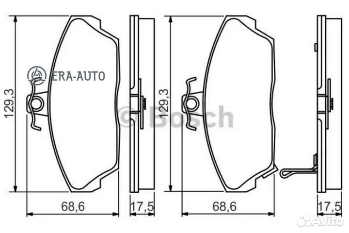 Bosch 0986495233 Колодки тормозные дисковые передние Premium 2