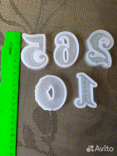 Силиконовая форма (молд силиконовый) цифра