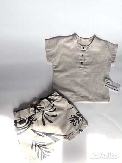 Костюм шорты и футболка 74 80 92