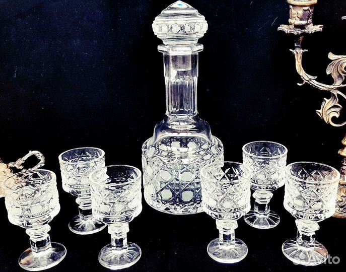 Сервиз рюмки и графин СССР дхз 