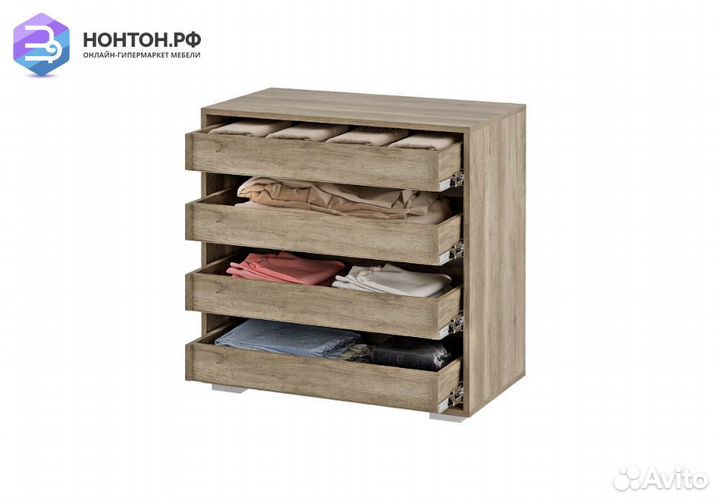 Комод Наоми дуб каньон / белый глянец