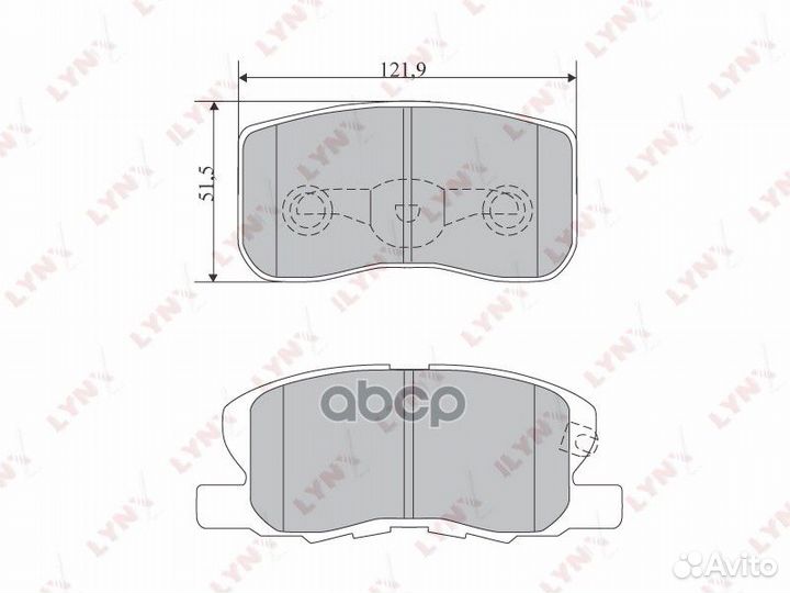 Колодки тормозные дисковые перед BD5515 LYN