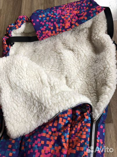 Зимний конверт в коляску и муфта