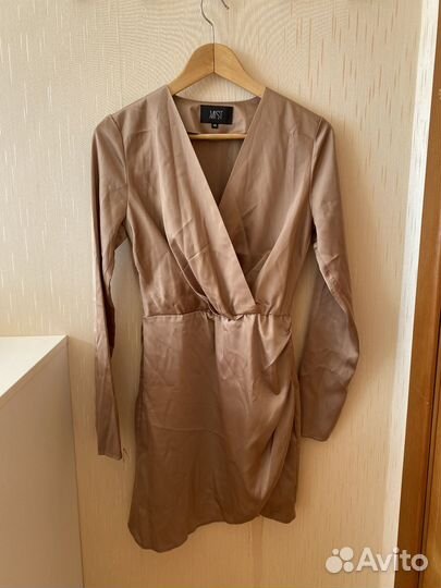 Платье вечернее золотое mist (размер S-M)