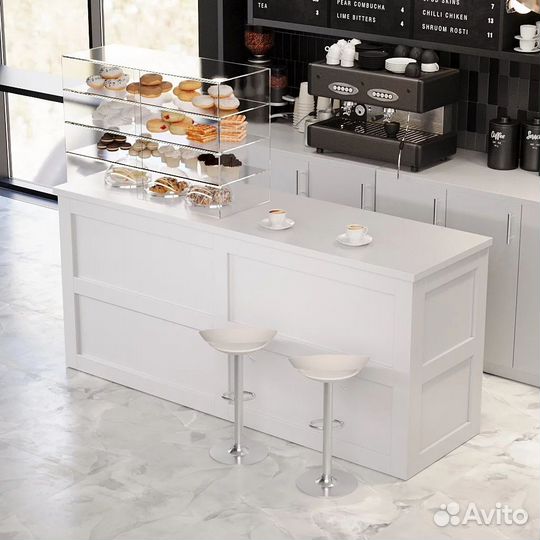 Барная стойка, барный модуль Прайм Белая