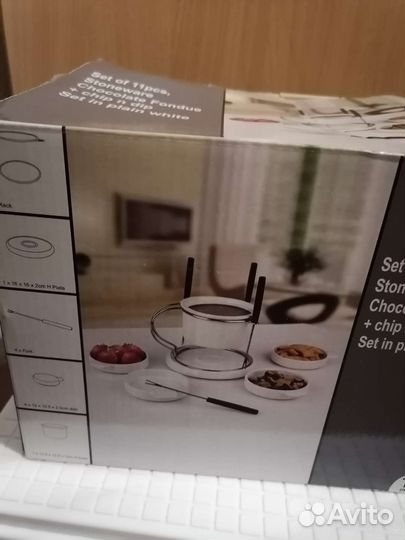 Набор для фондю + набор салатников фарфор