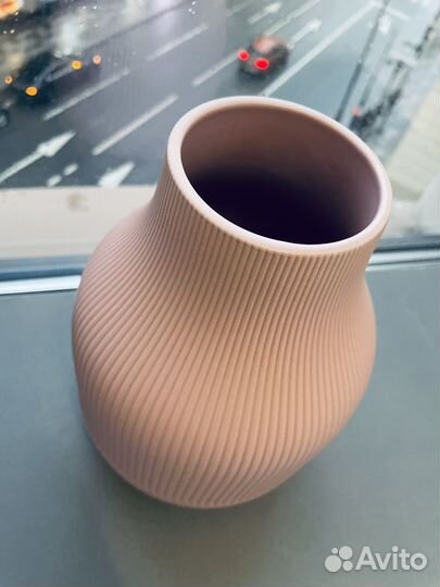 Ваза IKEA Gradvis розовая керамика