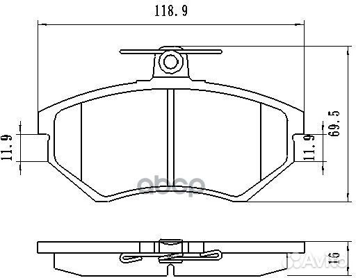 Колодки тормозные дисковые перед W0113BP winkod