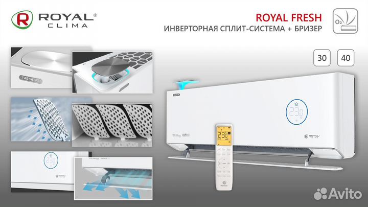 Кондиционер Сплит-системы royal fresh full DC EU I