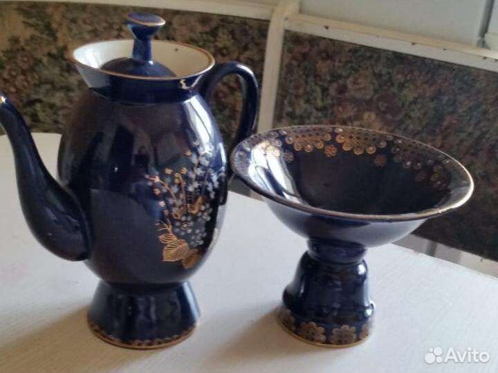 Кобальтовый фарфоровый комплект