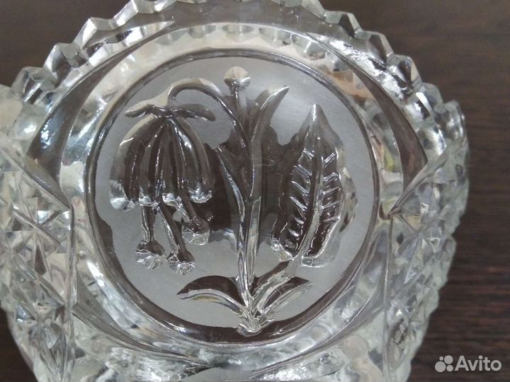 Хрустальная ваза - конфетница СССР
