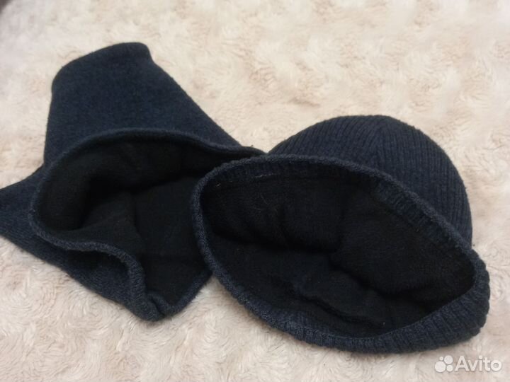 Зимняя шапка со снудом для мальчика от 8-12 лет