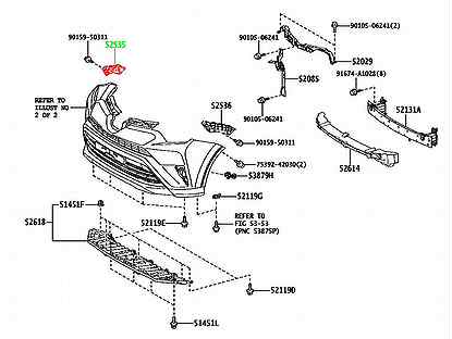 Крепление бампера переднее правое Toyota Rav4