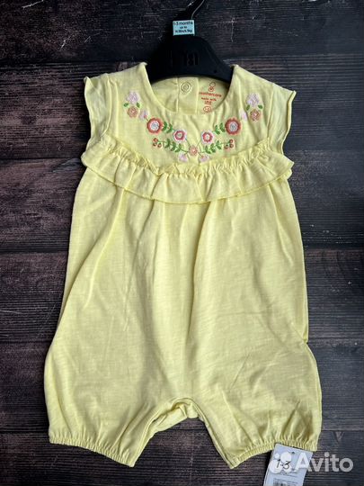 Песочник боди для девочки 62 68 74 80 86 92
