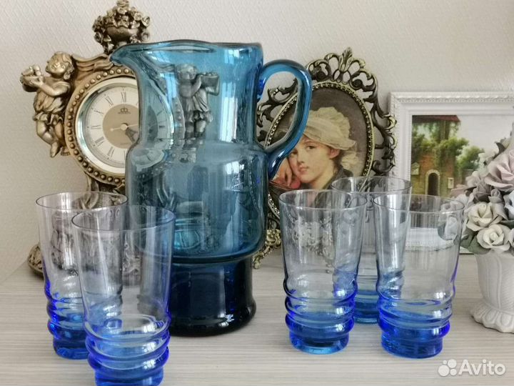 Стаканы Цветное стекло чехия 5шт