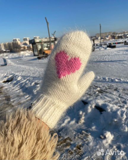 Шапка ушанка и варежки