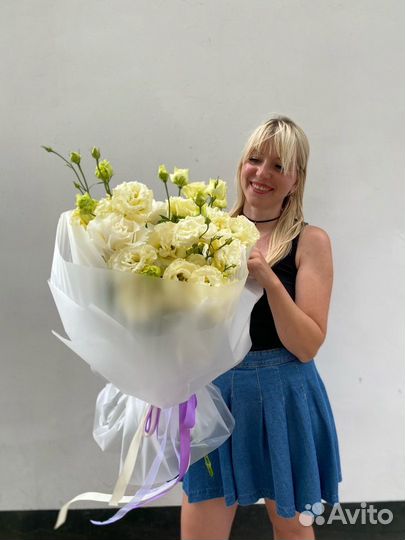 Эустома, букет с эустомой