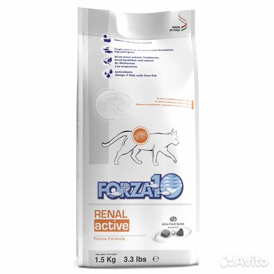 Корм для кошек Forza 10 Renal Active с рыбой 1,5кг