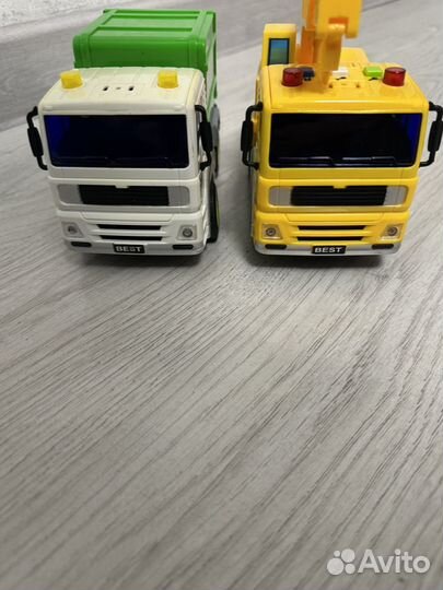 Машинки детские кран и мусоровоз