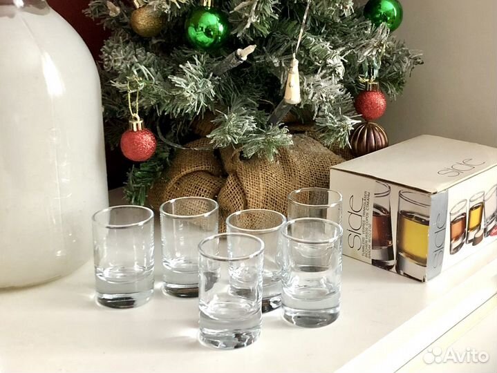 Новые стеклянные стопки Pasabahce 6 шт