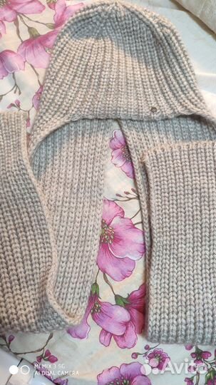 Шапка женская вязаная с ушками