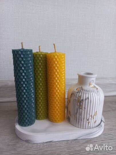 Набор из гипса+свечи