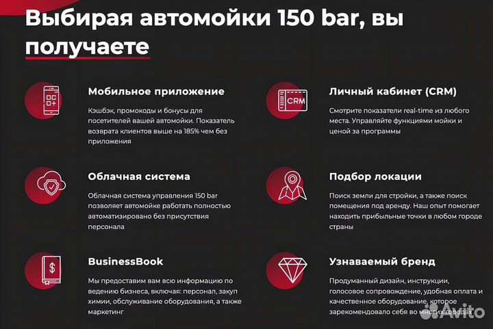 Готовый бизнес от компании 150bar