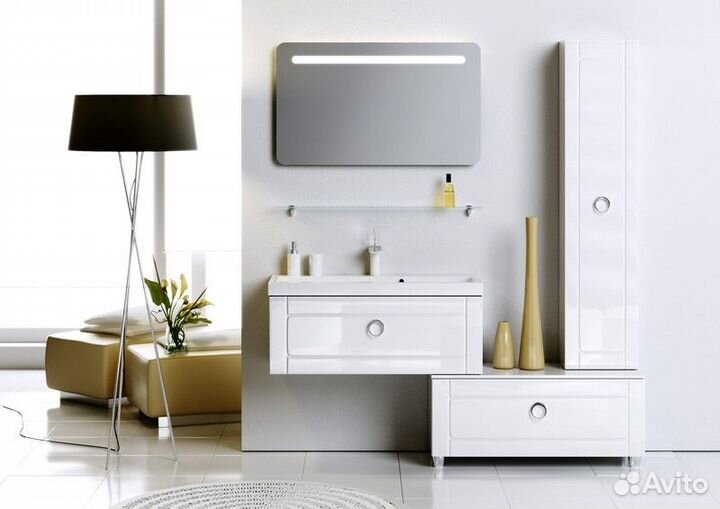 Тумба с раковиной Aqwella inf.01.08/001 Белая