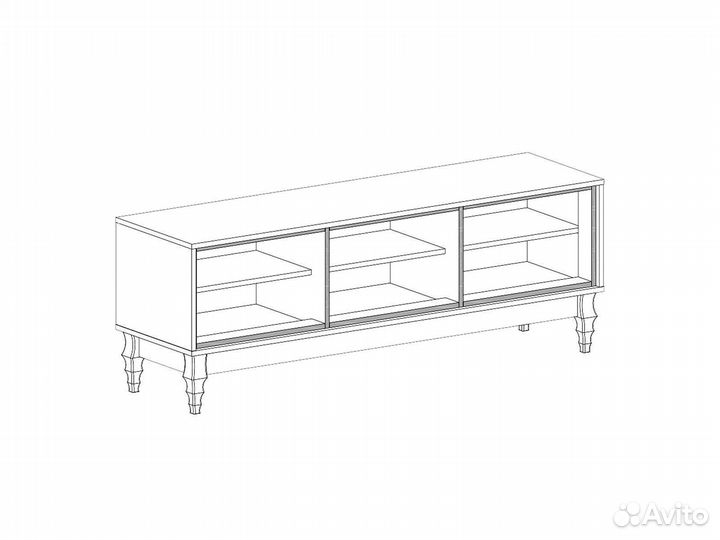 Новая Тумба под телевизор трехдверная 