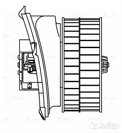 Luzar LFH1522 Эвентилятор отоп. для ам Mercedes-Be
