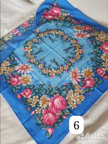 Павловопосадский платок, шерсть, 72х72 новый