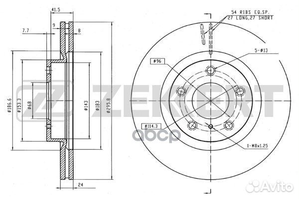 Диск торм. перед. Nissan 350 Z (Z33) 02- bs-550