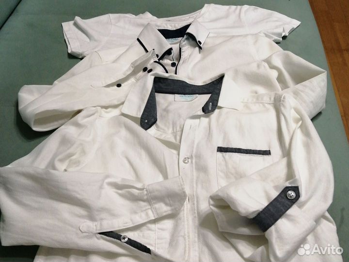 Рубашки школьные acoola б/у размер 134-140