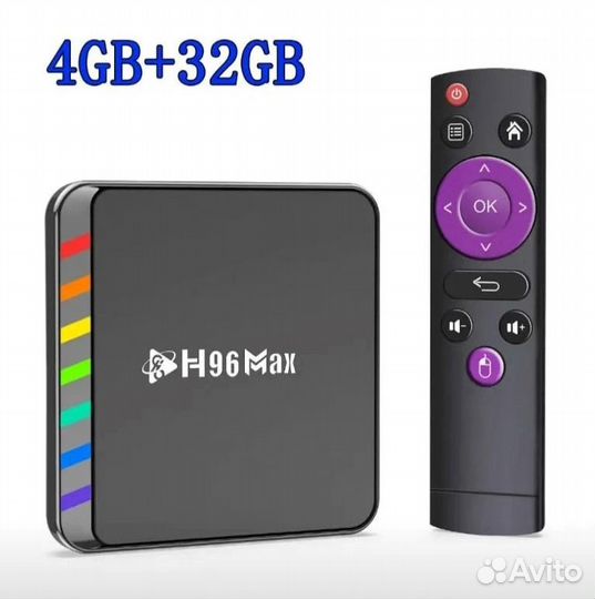 Смарт тв приставка Андроид 11 TV box H96 MAX W2