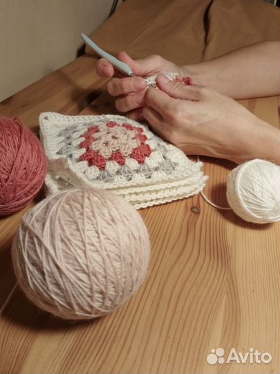 Плед вязаный крючком