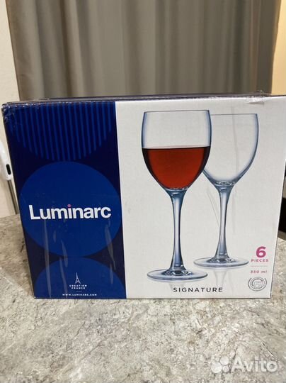 Бокалы 6 шт luminarc бокалы под вино фужеры