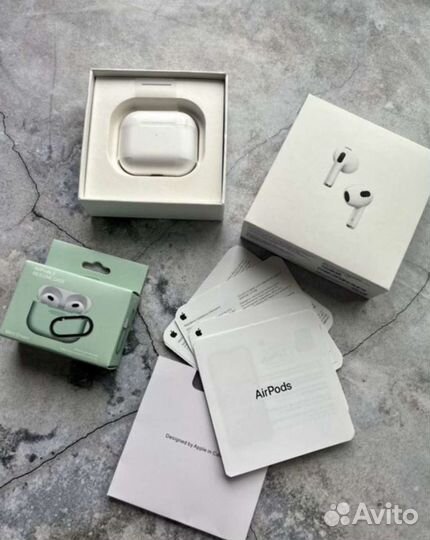 Airpods 2/3/pro + чехол + гарантия