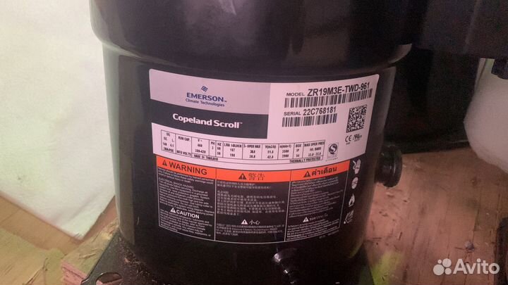 Компрессор спиральный Copeland zr19m3e-TWD-961