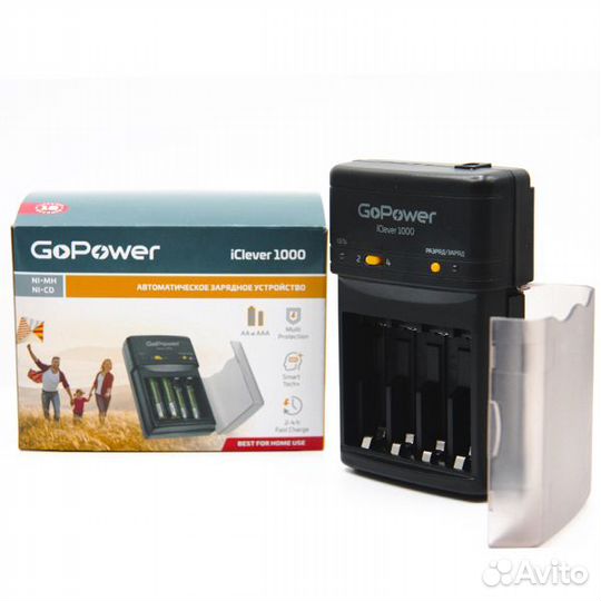 Зарядное устройство аа/ ааа GoPower iClever 1000