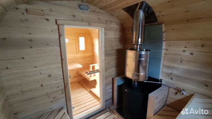 Баня бочка Квадро под ключ