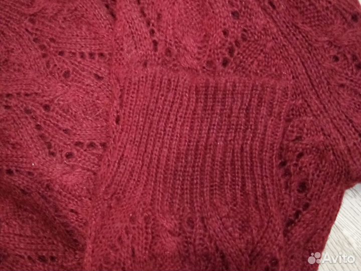 Джемпер oodji паутинка вишневый