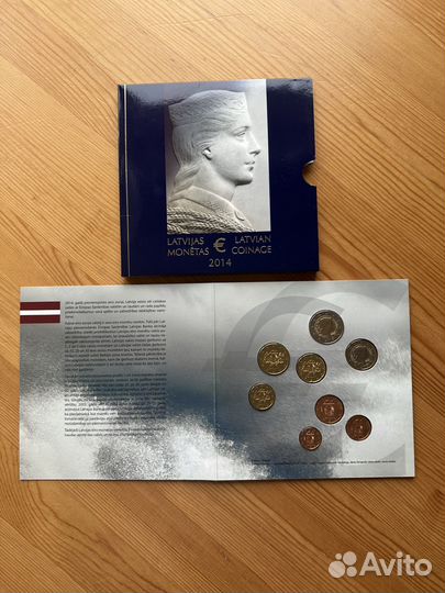 Набор монет евро Латвия 2014