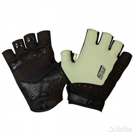 Велоперчатки STG Fit Skin, размер M, зеленый с черным