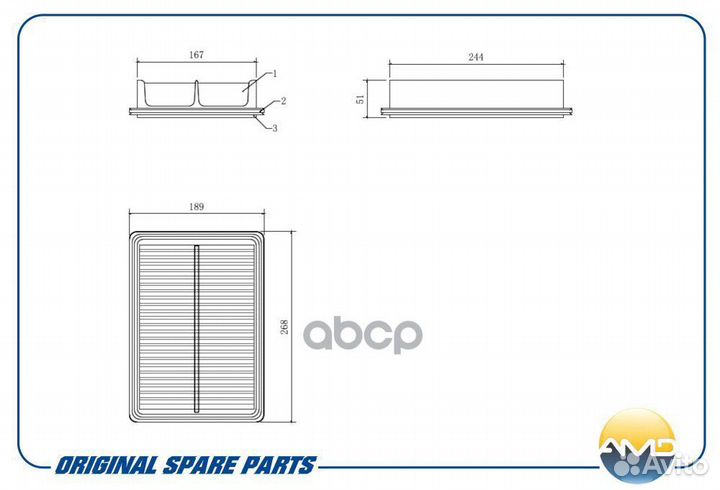 Amdfa63 AMD Фильтр воздушный amdfa63 AMD