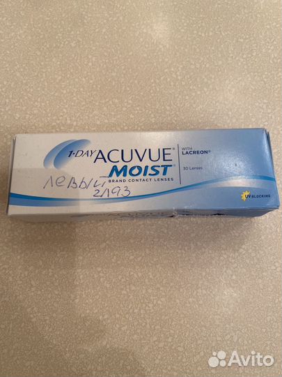 Линзы контактные acuvue -1.00