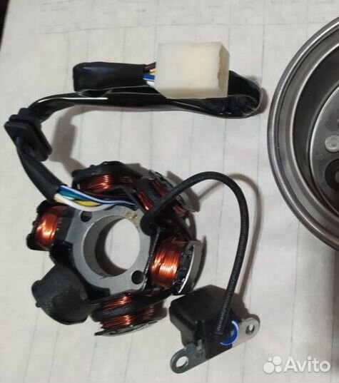 Статор + ротор генератора Альфа/Дельта 6катушек