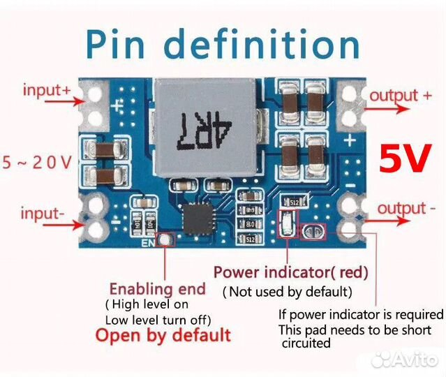 Понижающий DC-DC преобразователь Mini560 5В 5А