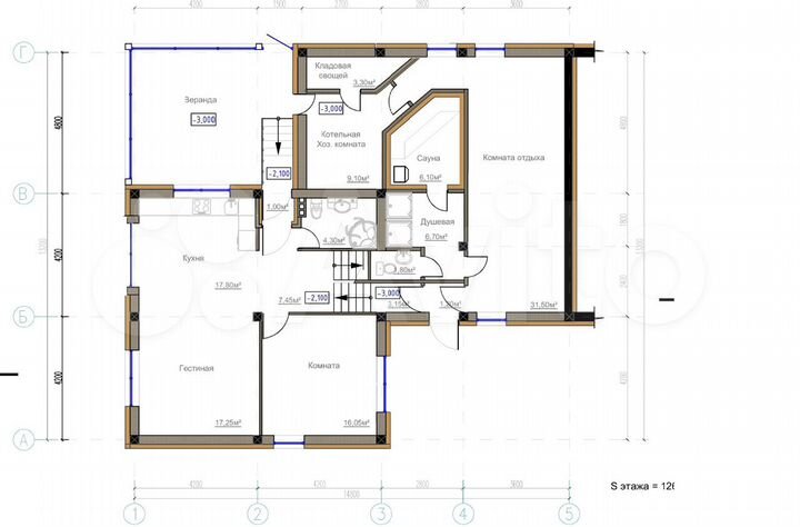 Коттедж 350 м² на участке 6 сот.