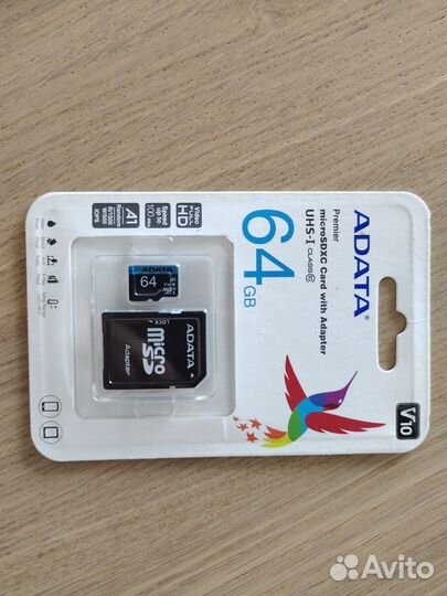 Карта памяти MicroSD 64gb